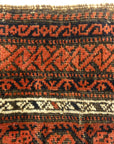 Antique Original Afghan Beluch circa 1880. A piece of genuine woven carpet art sold at the Santa Barbara Design Center Rugs and More in Santa Barbara, CA.