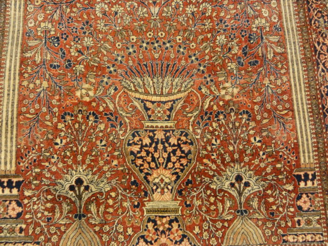 Antique Persian Mohtashar Kashan Tree of Life