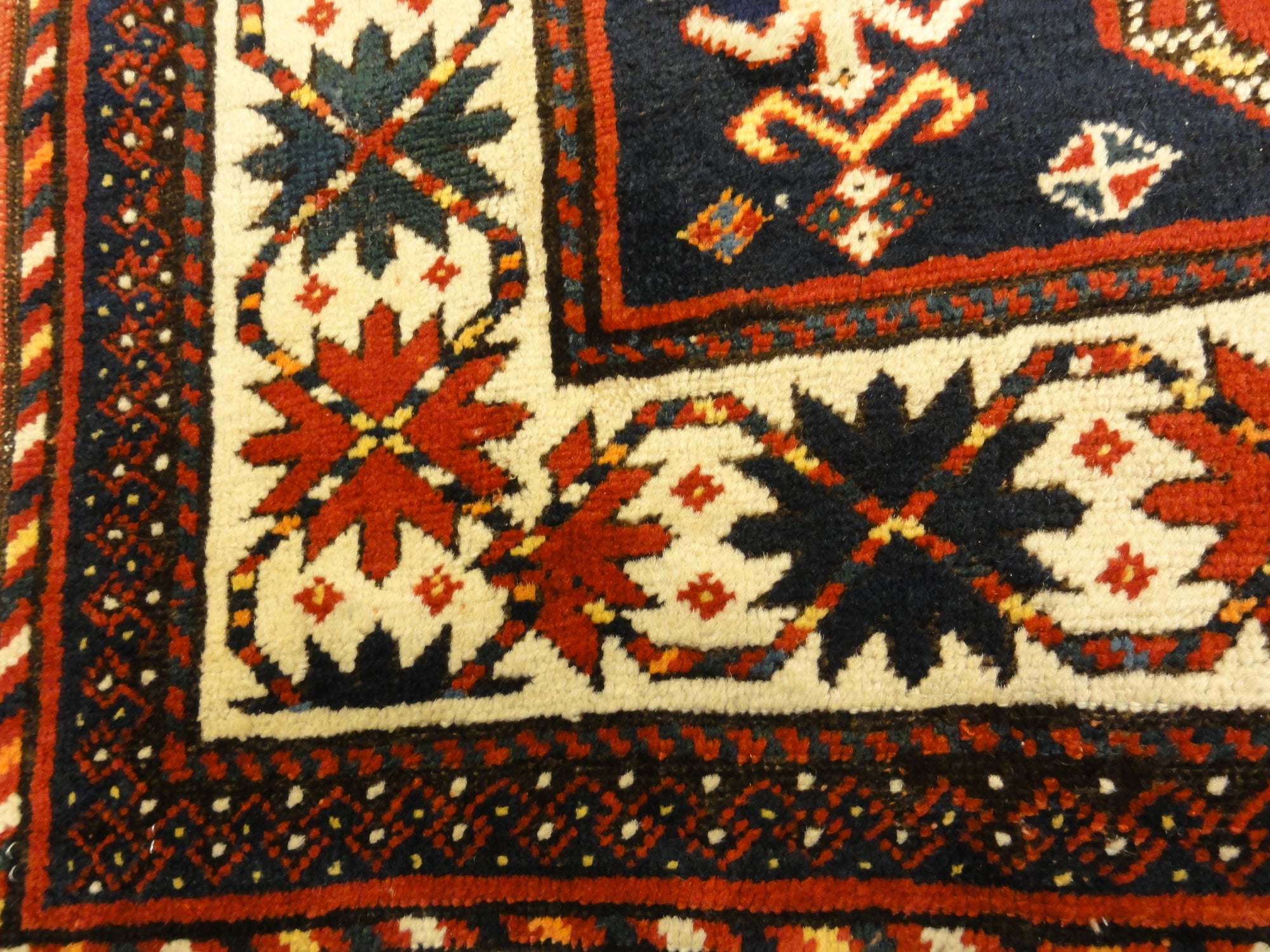 Antique Kazak Double Prayer Rug 30532