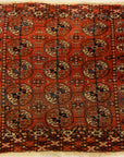Fine Antique Tekke Bukhara Rug. A piece of genuine authentic woven carpet art sold by the Santa Barbara Design Center Rugs and More.