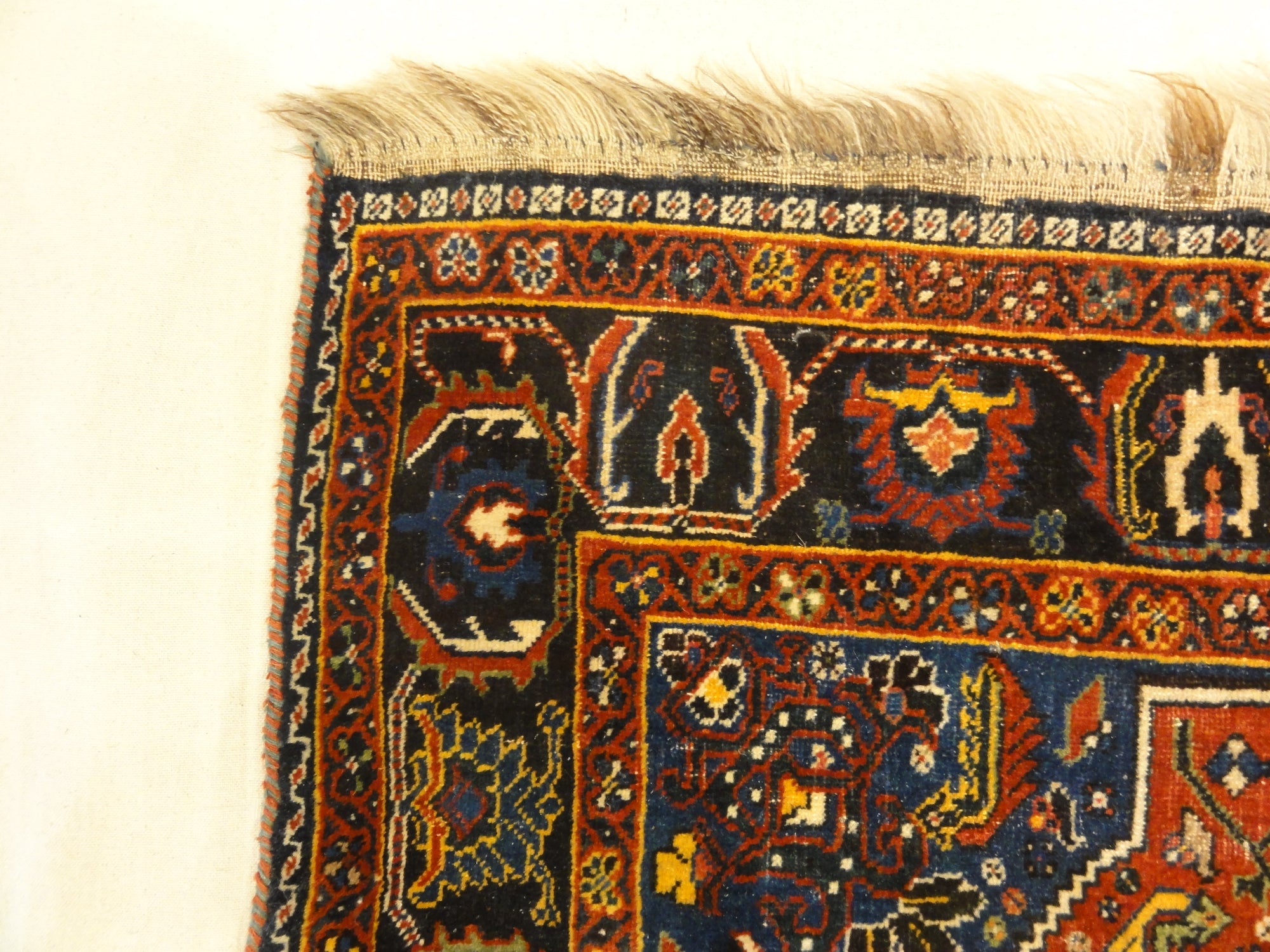 36248 Antique Persian Qashqai Rug Woven Circa 1900