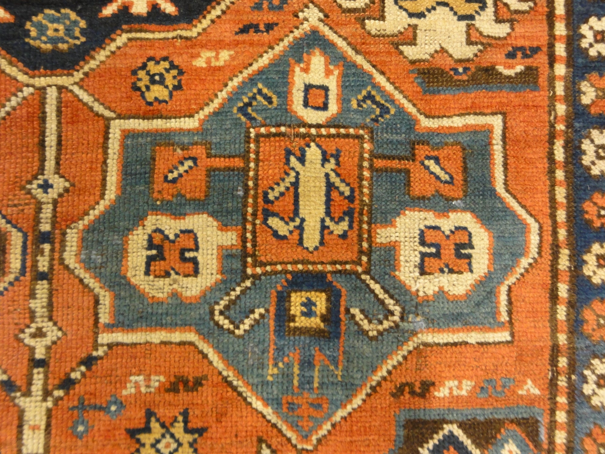 30538 Antique Rare Cloudband Caucasian Chondzoresk Rug