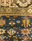 30522 Antique Chichi Kuba Rug Circa 1880