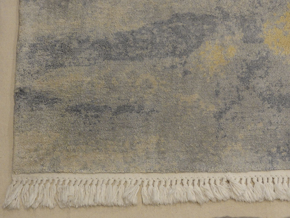 30822 Blue Modern Silk Rug