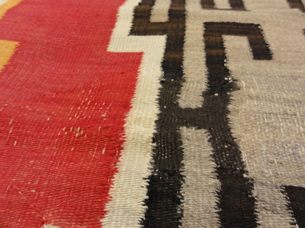 Large Antique Navajo Rug circa 1890-1900 featuring two grey hills. Sold by Santa Barbara Design Center, Rugs and More in Santa Barbara, California.