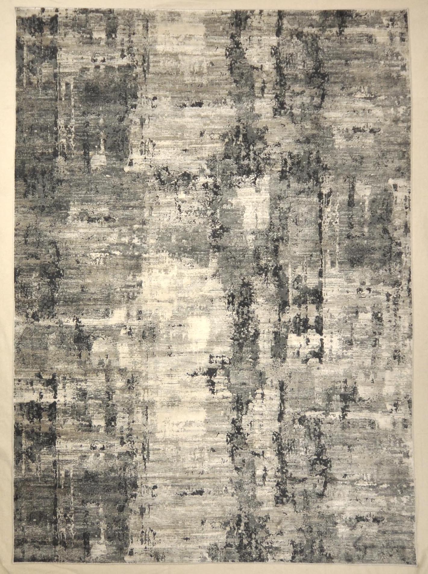 33020 Modern Ivory Charcoal Rug