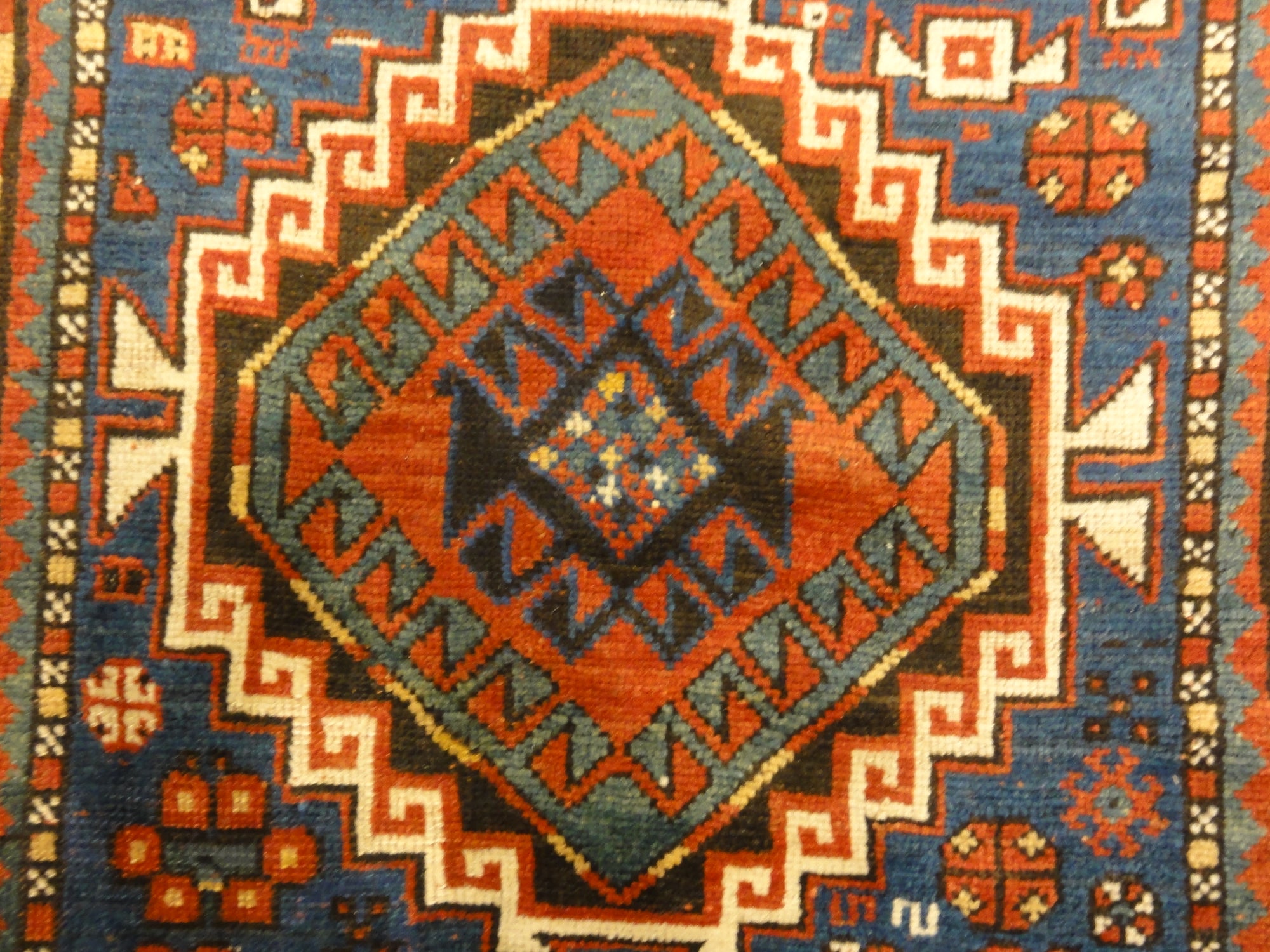30530 Antique Kazak Rug Circa 1880