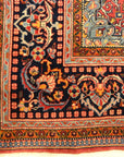 30099 Antique Persian Kashan with Flower Medallion