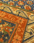 30653 Rare Antique Cabbage Rose Seychour Rug ca. 1850's