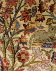 30103 Fine Antique Silk Persian Kashan Tree of Life Rug