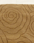 45235 Wool and Silk Brown Swirl Rug