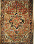 Rare Antique Fine Farahan Circa 1870. A piece of genuine authentic woven carpet art sold by the Santa Barbara Design Center, Rugs and More.