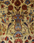 30103 Fine Antique Silk Persian Kashan Tree of Life Rug
