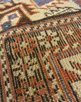 Antique Caucasian Shirvan Botteh Motif. Antique piece of woven carpet art sold by the Santa Barbara Design Center, Rugs and More in Santa Barbara, CA