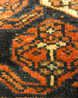 Afshar Botteh Bagface circa 1880. A piece of antique woven carpet art sold by Santa Barbara Design Center Rugs and More in Santa Barbara, California.