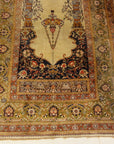 30037 Antique Silk Turkish Prayer Rug ca.1850