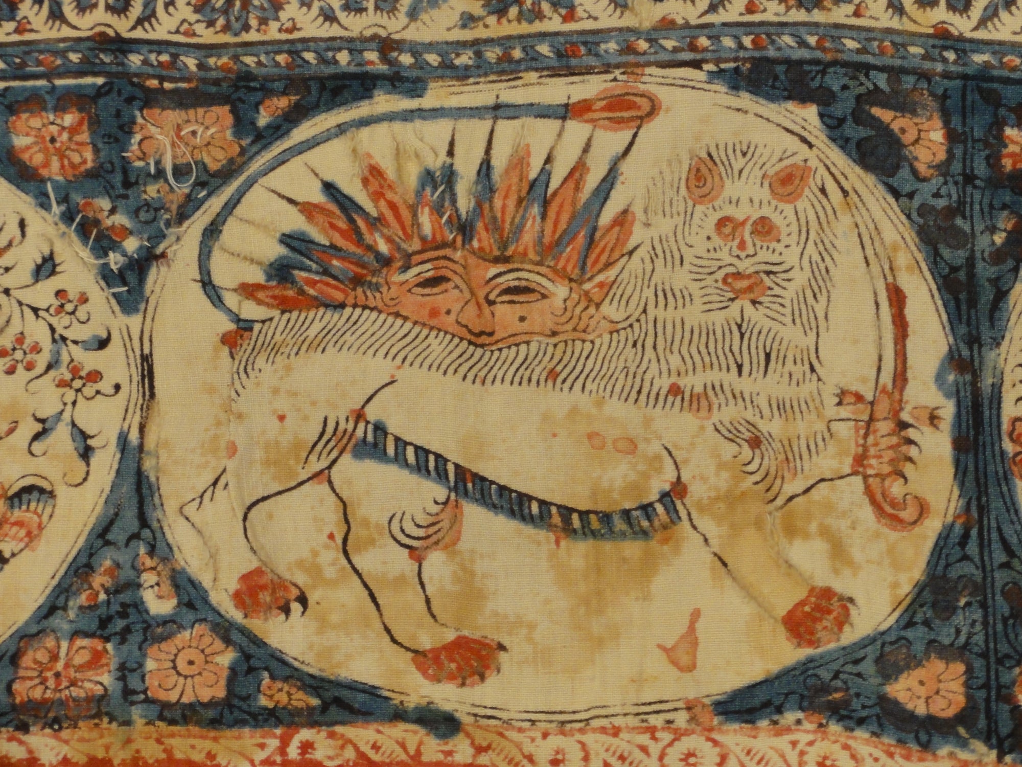 30638 Important Antique Persian Qhalamkari Textile