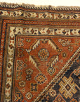 30654 Antique Qashqai Kashkuli Rug ca.1850