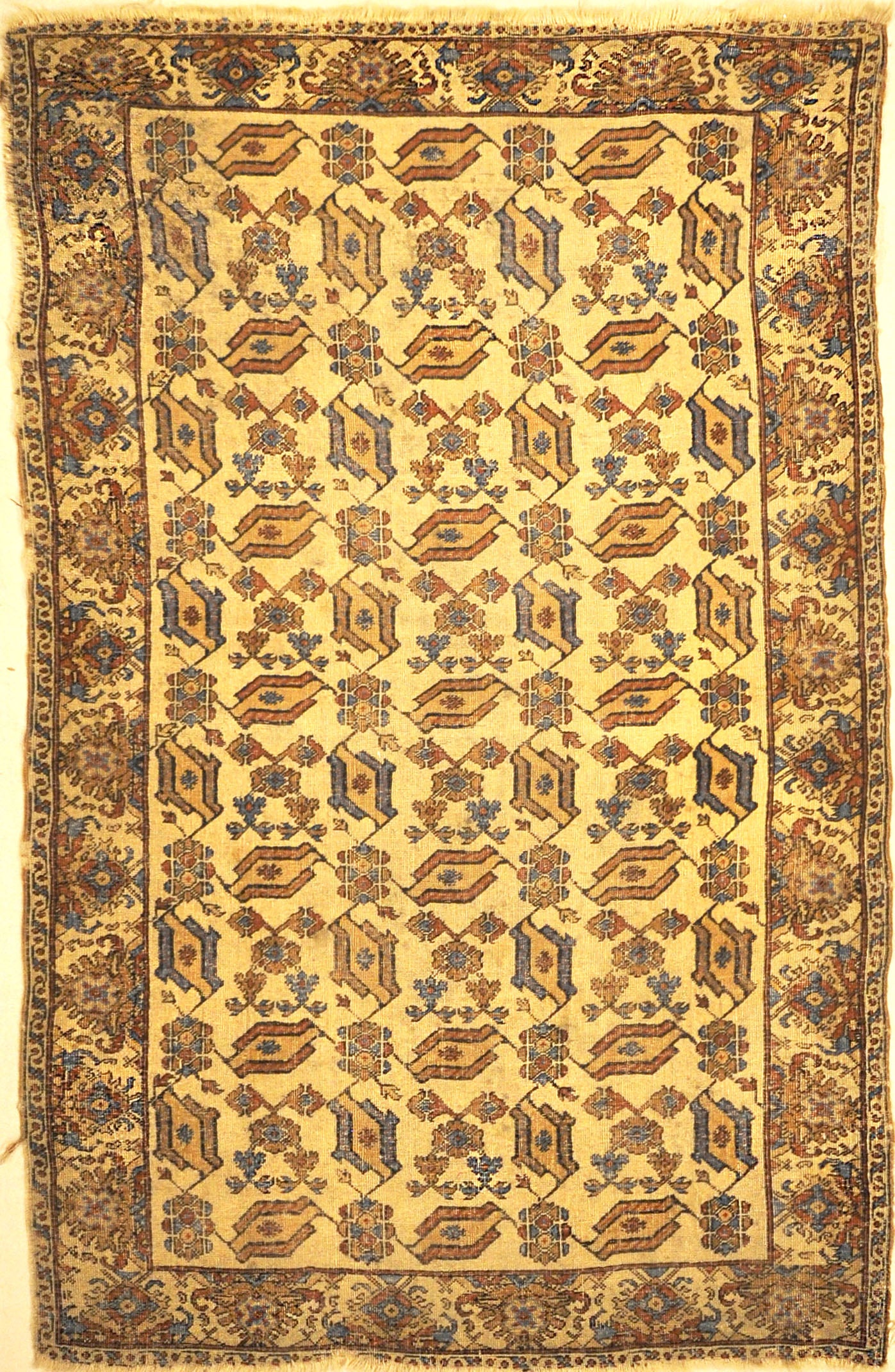 Very Rare Antique Selendi Bird Turkish Oushak. A piece of genuine woven carpet art sold by Santa Barbara Design Center Rugs and More.