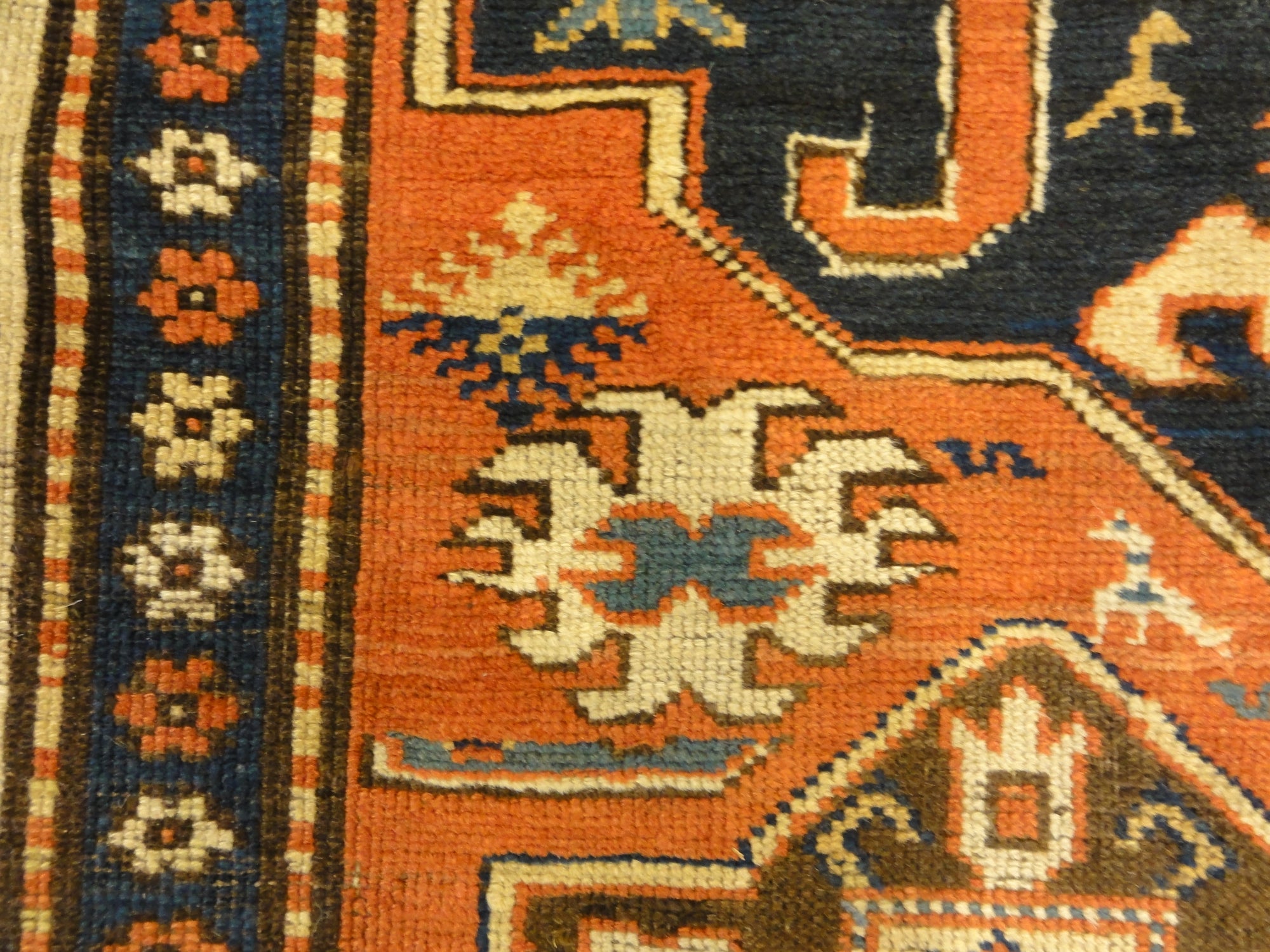 30538 Antique Rare Cloudband Caucasian Chondzoresk Rug