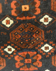 30084 Antique Original Persian Baluch Rug with Original Ends