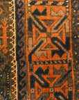 30249 Antique Original Afghani Baluch Multicolor Diamonds