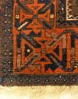 30249 Antique Original Afghani Baluch Multicolor Diamonds