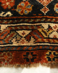 Antique Khamseh Southwest Persian Bagface. A piece of antique woven carpet art sold by Santa Barbara Design Center Rugs and More in Santa Barbara, CA.