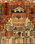 36232 Fine Antique Shirvan meditation Rug with Aya Sofia woven Ca. 1880 mint condition