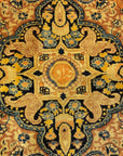 30500 important Finest Antique Qajar Silk Rug made of Nasir din Shah's theater