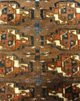 Antique Yomud Chuval Bagface from Turkestan. A piece of genuine authentic woven carpet art sold by Santa Barbara Design Center, Rugs and More.