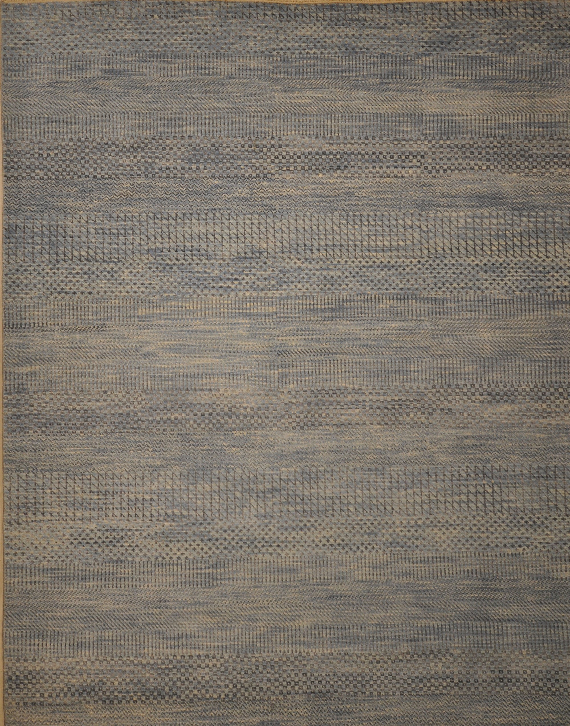 Grey Modern Patterned Rug