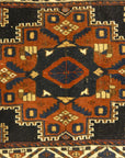 Fine Southwest Persian Afshar Bagface. A piece of woven carpet art sold by the Santa Barbara Design Center Rugs and More in Santa Barbara, California.
