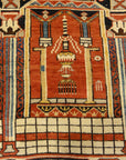 36232 Fine Antique Shirvan meditation Rug with Aya Sofia woven Ca. 1880 mint condition