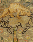 30636 important Ottoman gift to Tzar of russia made with gold, silver and silk treads in Garden of Paradise design