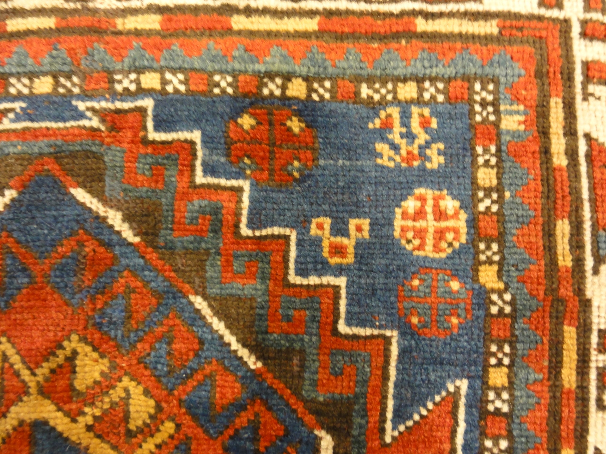 30530 Antique Kazak Rug Circa 1880