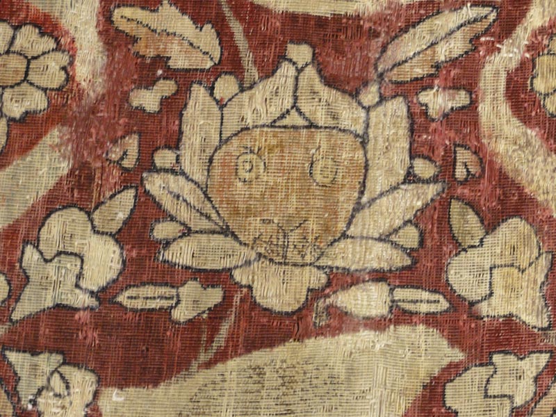 28271 Rare important Kermanshah in a Safavid Design with Garden of Paradise and wild animls and Mythical creatures and dragons. woven ca.1850 or earlier