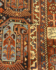 31636 Antique Khamseh botteh Signed and Dated