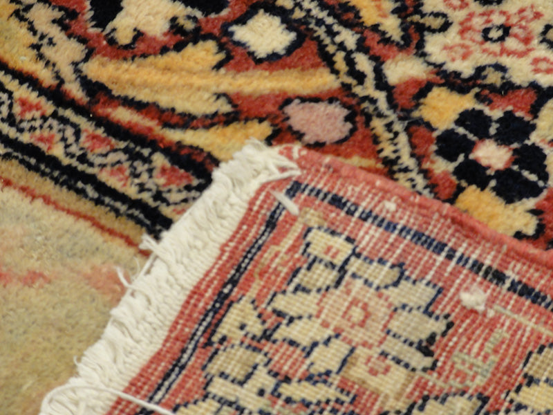 31507 Antique KermanShah with poetry in cartouches Circa 1880