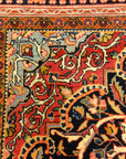 30099 Antique Persian Kashan with Flower Medallion