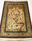 37909 Vintage Fine Persian Silk Rug