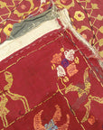Antique Uzbek Turkestan Wool and Silk Suzani. A piece of wool and silk woven art sold by Santa Barbara Design Center Rugs and More in Santa Barbara CA.