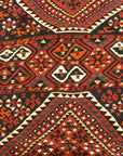 31696 Antique Sivas Kilim with metal tread