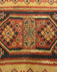 Rare Antique Yastik Woven with Metal Thread. A piece of genuine authentic woven carpet art sold by Santa Barbara Design Center, Rugs and More.