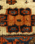 Antique Afshar Featuring Dragon and Phoenix Fight. A piece of antique woven carpet art sold by the Santa Barbara Design Center Rugs and More.
