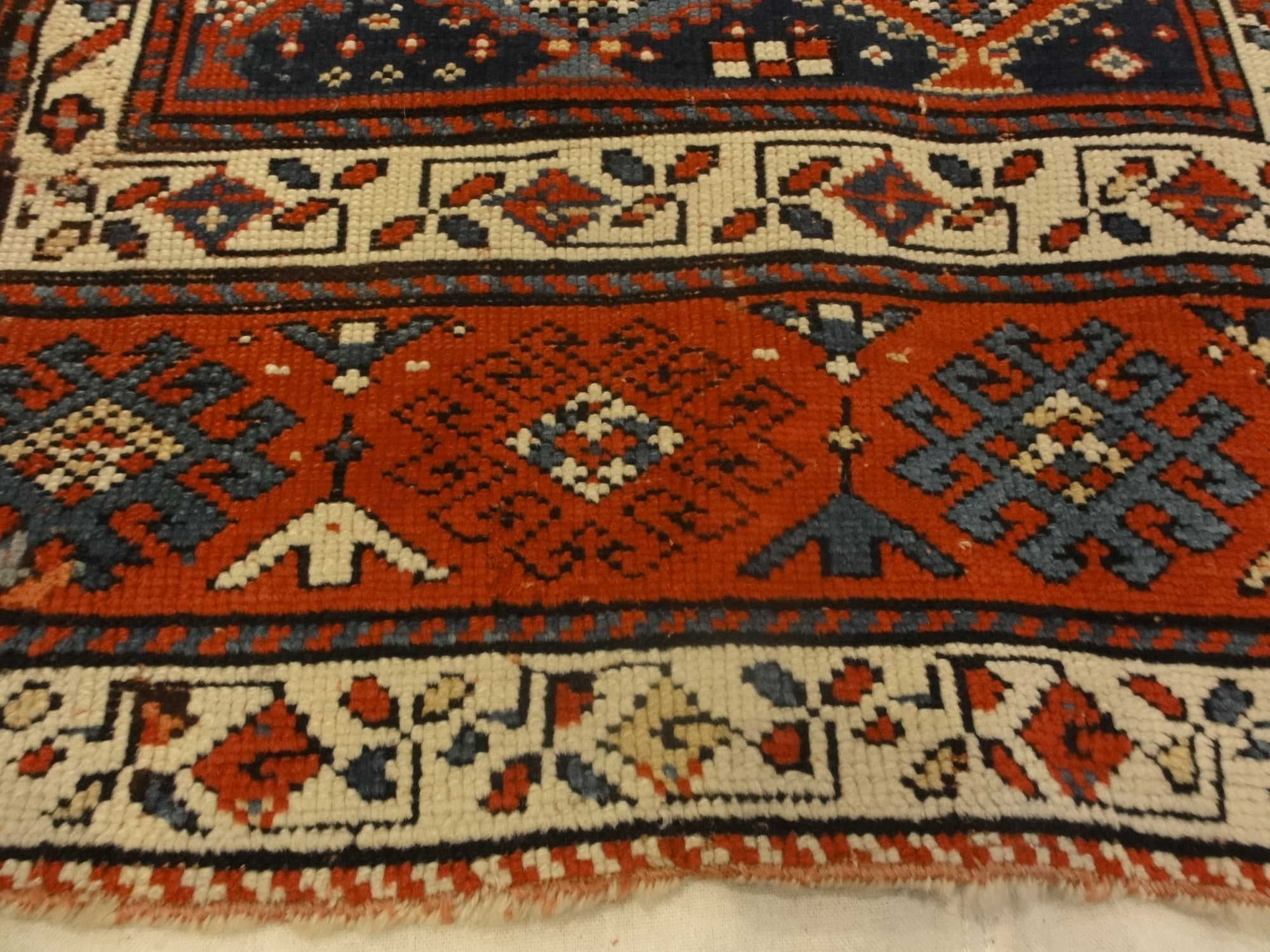 Antique Caucasian Botteh Rug 30343