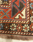 Antique Caucasian Shirvan Botteh Motif. Antique piece of woven carpet art sold by the Santa Barbara Design Center, Rugs and More in Santa Barbara, CA