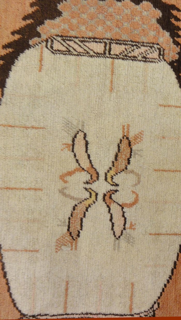 Oushak rugs began just south of Istanbul, Turkey, named after the town: Oushak. The Oushak carpet is Persian-influenced unlike most Turkish rugs. The town of Oushak has produced Turkish rugs ever since the 15th century.