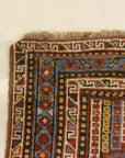 Antique Persian Khamseh Chicken Rug. A piece of genuine woven carpet art sold by Santa Barbara Design Center Rugs and More.