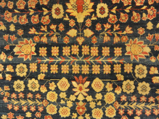 30077 Antique Persian Kerman Ravar Rug- Millefleur
